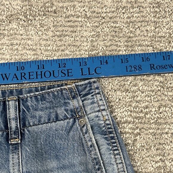 Madewell Jeans Wide Sweep Trouser Womens 25 Blue Denim High Waist Denim - Picture 10 of 13